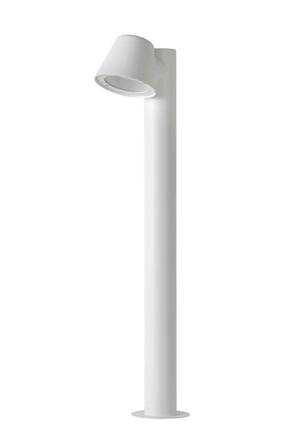 Lucide DINGO-LED - Borne extérieur Extérieur - LED Dim. - GU10 - 1x5W 3000K - IP44 - Blanc - éteint